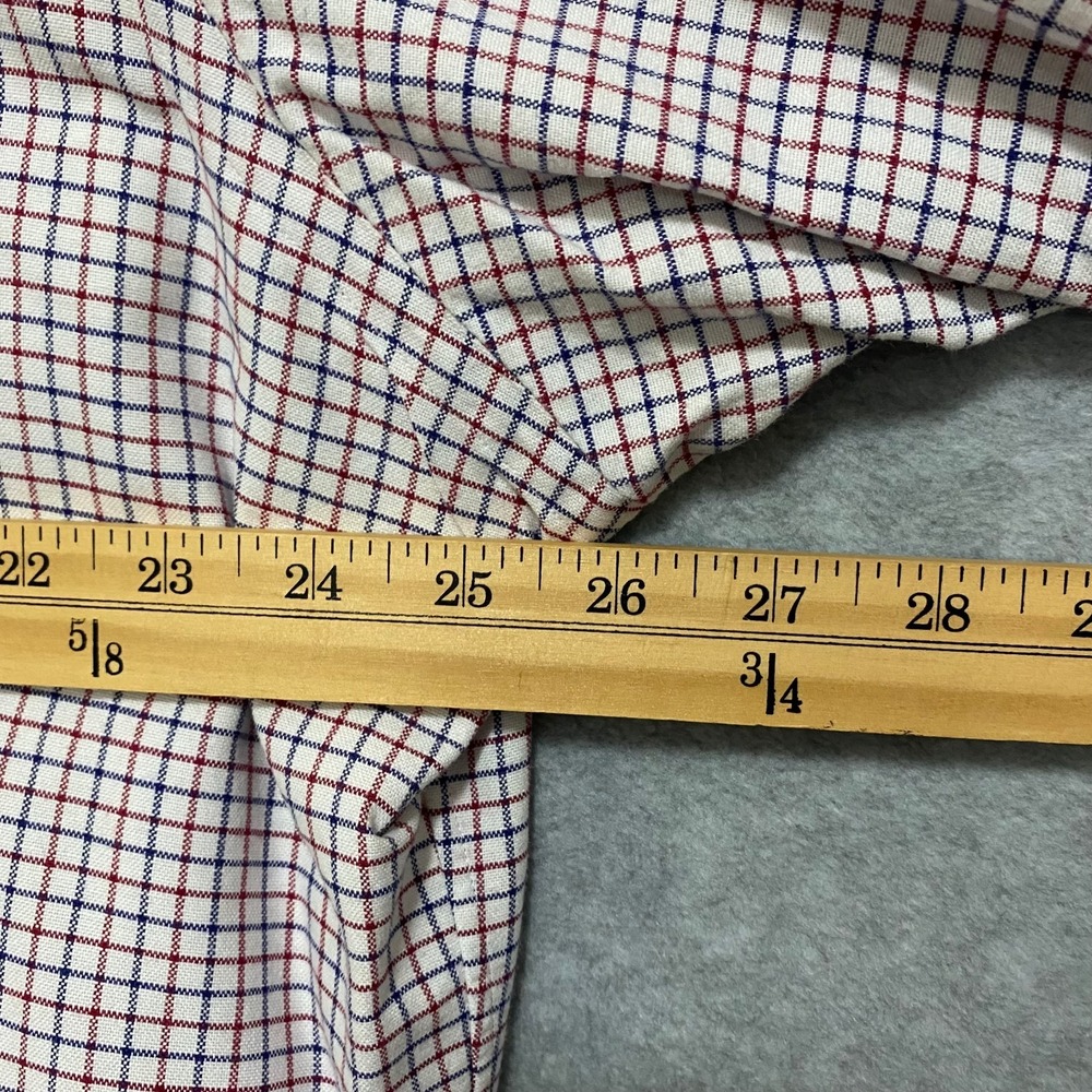 Ralph Lauren Mens XXL Classic Fit White Check Long Sleeve Blue Button Down Shirt - Picture 7 of 7